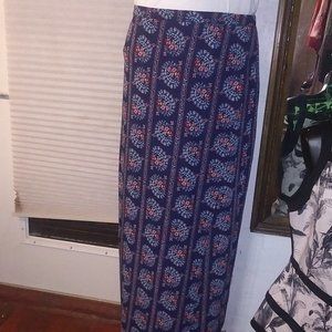 xl monteau floral A line wrap style maxi skirt